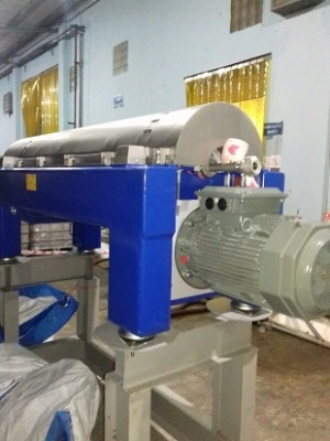 Decanter cho sản xuất Chitin, Chitosan – sản phẩm từ đầu tôm tại VNFood Camau